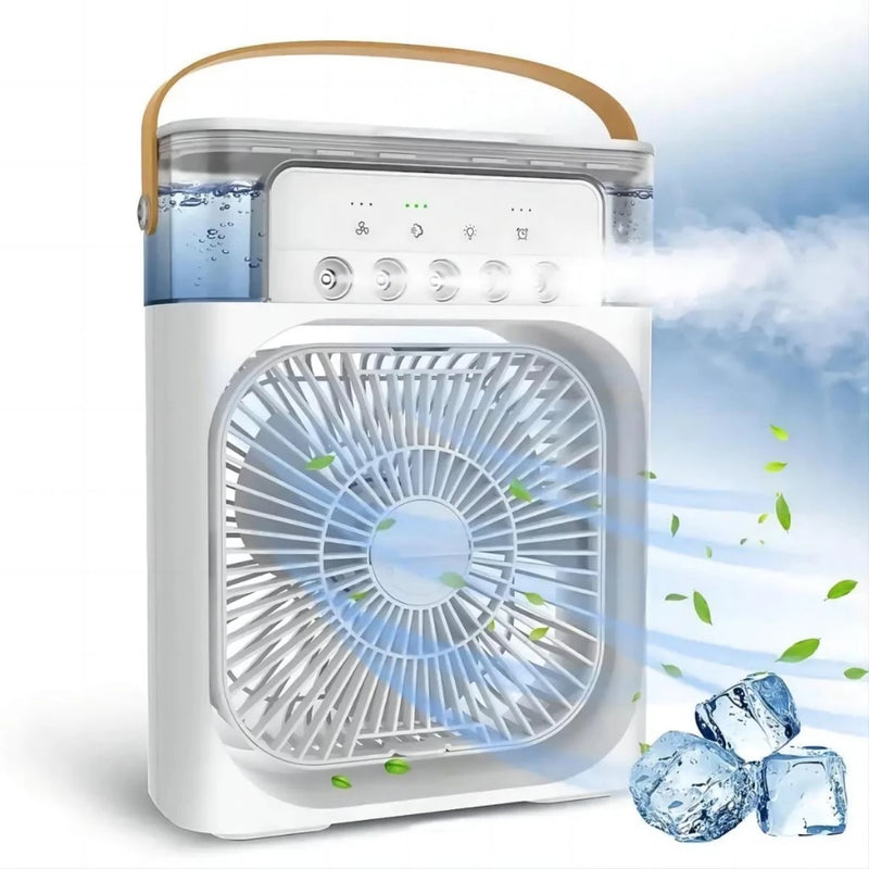 Mini Climatizador e Umidificador de Ar Portátil C/ Reservatório para Água e Gelo - Família Magazine