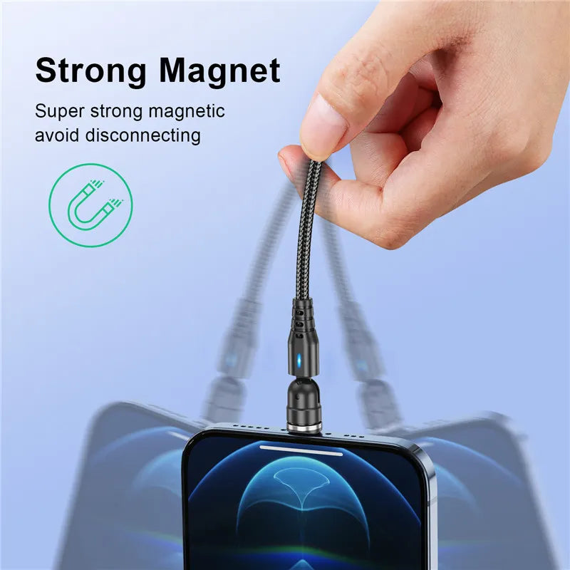 Cabo USB Magnético para Aparelhos Android (USB Tipo C) e iPhone - Família Magazine